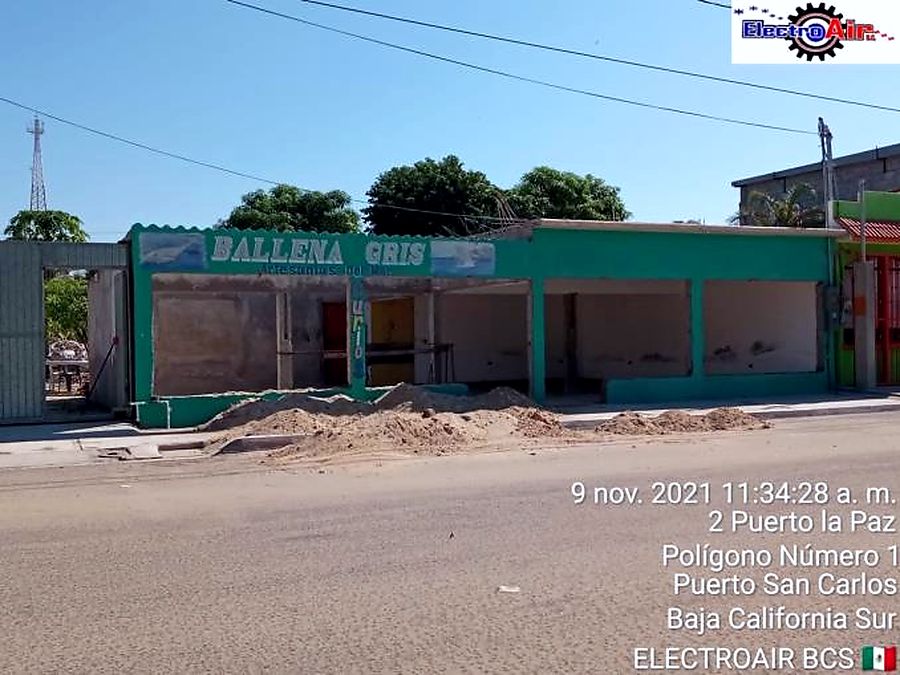 Obra y montaje de sucursal realizada por Electro Air en Puerto San Carlos, Baja California Sur